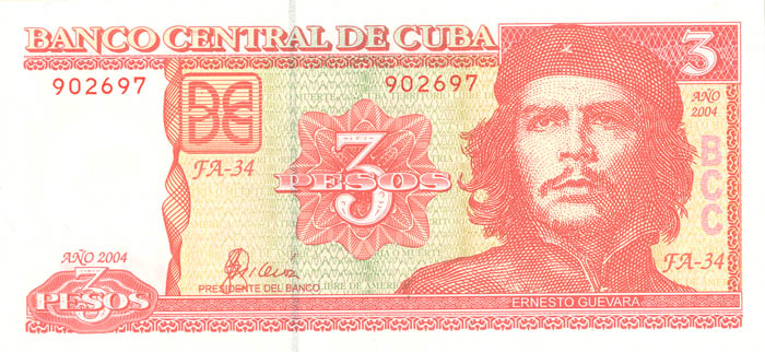 Cuba - 3 Pesos - P-123 - 2004 dated Foreign Paper Money